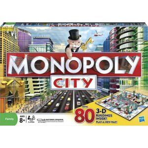 Monopoly City Edition Board Game w/80 3-D Buildings